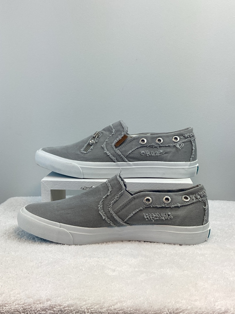 Blowfish Gray Slip-On Canvas Flats